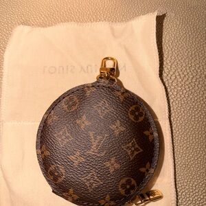 Louis Vuitton Brown and Gold Monogram Coin Holder
